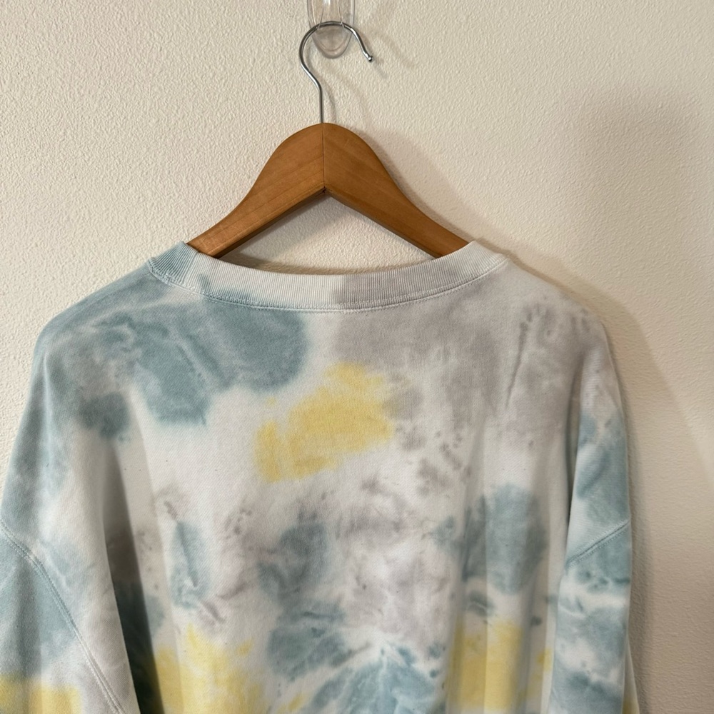 Disney Parks Mickey Mouse Tie-Dye Fleece Pullover Pastel Oversized-Large - Picture 8 of 11